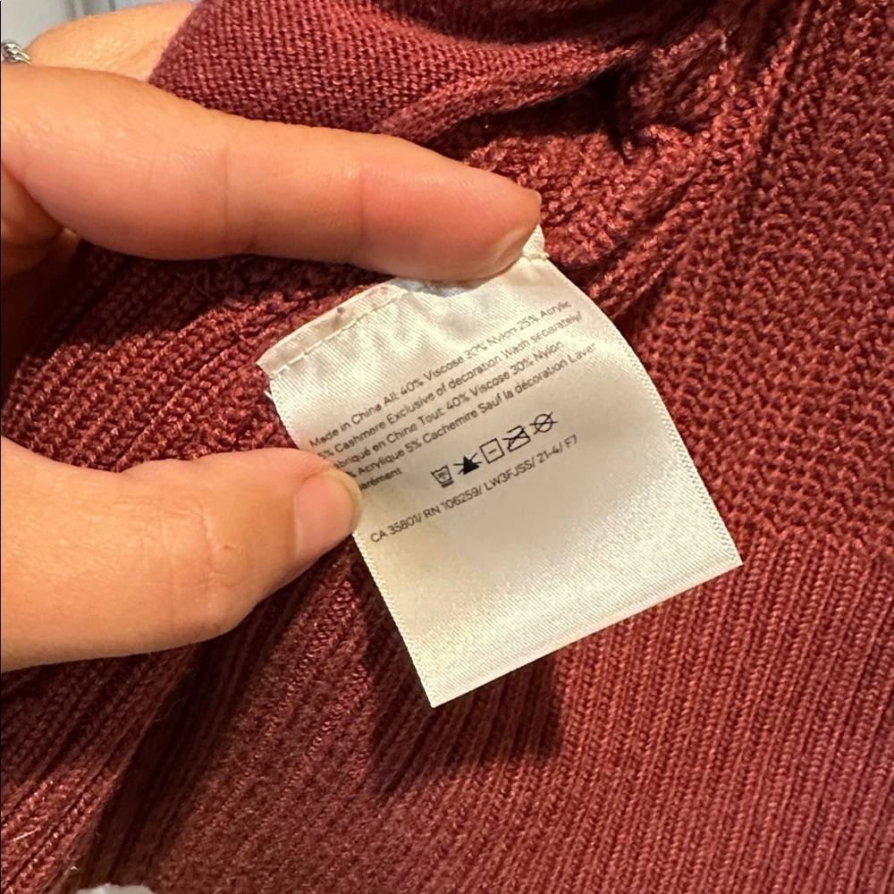 Lululemon Cashlu Heathered Mulled Wine Knit Cardigan Sweater Wrap M - Picture 3 of 9